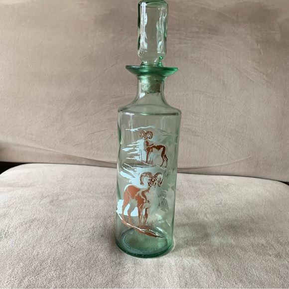 Vintage Old Fitzgerald Prime bourbon wildlife Ram decanter American Bighorn - Picture 4 of 11